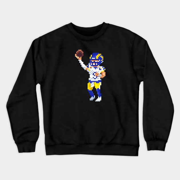 matt stafford 8bit Crewneck Sweatshirt by Roti Kodok Art